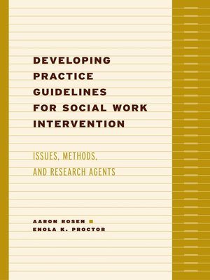 cover image of Developing Practice Guidelines for Social Work Intervention